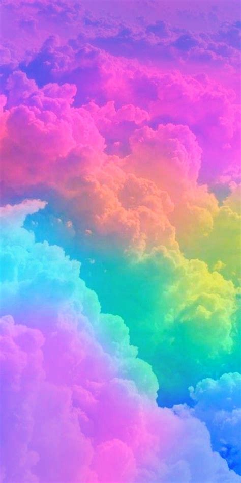 Colorful rainbow pastel clouds wallpaper💖☁️ in 2022 | Sparkle wallpaper ...