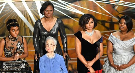 ‘Hidden Figures’ Subject Katherine Johnson Welcomed to Oscars 2017 Stage by Taraji P. Henson ...