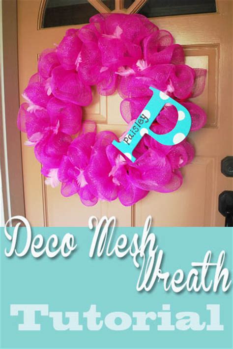 Deco Mesh Wreath Tutorial - Clumsy Crafter