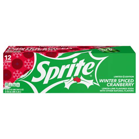 Save on Sprite Winter Spiced Cranberry Soda - 12 pk Order Online Delivery | MARTIN'S