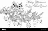 Christmas Owl Coloring Pages sketch template