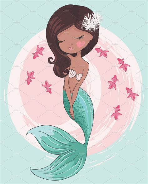 Mermaid pattern.Hawaiian girl vector , #SPONSORED, #eps#animals#mermaids#Vector #Ad Mermaid ...