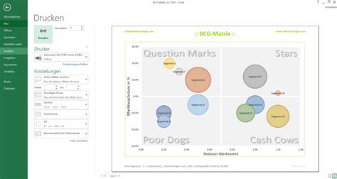 BCG-Matrix Excel Vorlage (Boston-I-Portfolio, BCG-Portfolio) | MeineVorlagen.com