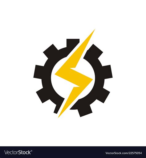 Lightning logo design Royalty Free Vector Image