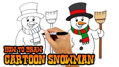 How to Draw a Snowman | Art Lesson for Kids - YouTube