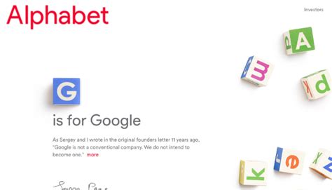 Google announces a restructure – it's now owned by Alphabet