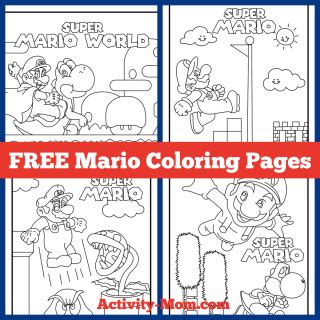 Super Mario Bros Coloring Pages (free printable) - The Activity Mom