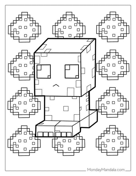 Cute Minecraft Coloring Pages