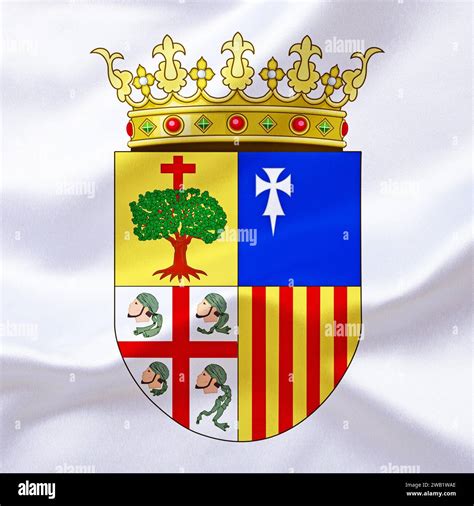 The coat of arms of Aragon, Spain, Studio Stock Photo - Alamy