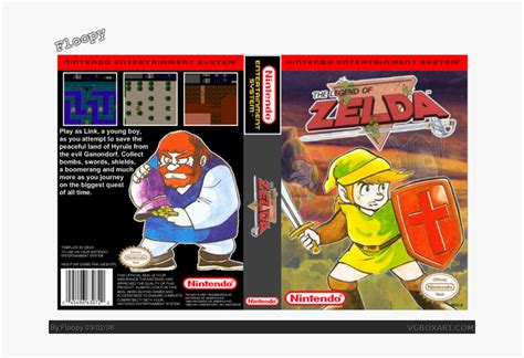 The Legend Of Zelda Box Art Cover - Legend Of Zelda Nes, HD Png ...