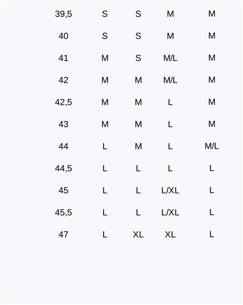 Snowboard Binding Size Chart - PDF | Template.net