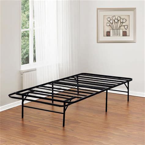 Bed Frame Platform Folding Bed Frame Twin Metal Base Mattress ...