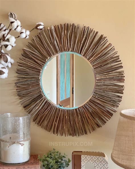 Cheap & Easy DIY Stick Framed Mirror (A Rustic Modern Home Decor Idea)