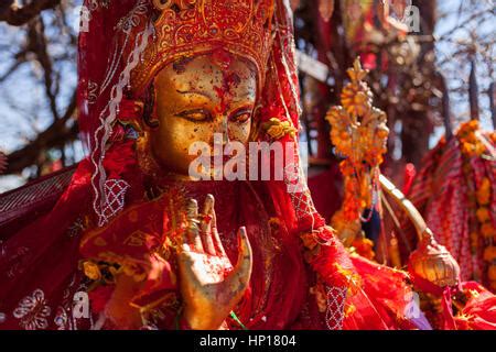 Statue of the goddess Pathivara, Pathivara Devi Temple, Nepal Stock Photo - Alamy