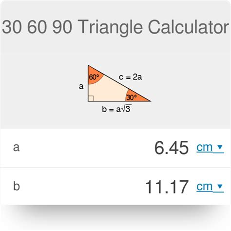 30 60 90 Triangle Calculator Radical Form