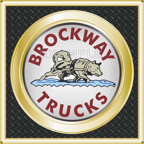 BROCKWAY TRUCKS DEALER SALES SIGN REMAKE BANNER ART MURAL 3' X 3' – Revved-Up Banners