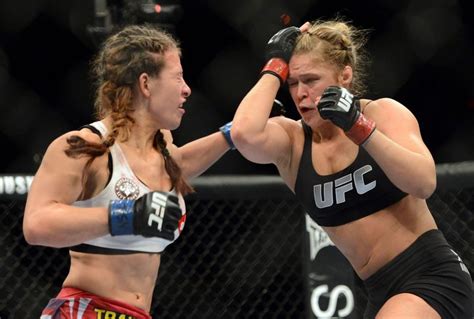 Who won Miesha Tate vs. Ronda Rousey 1 & 2?