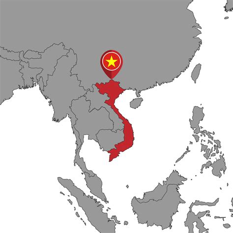 Pin map with Vietnam flag on world map. Vector illustration. 14632868 ...