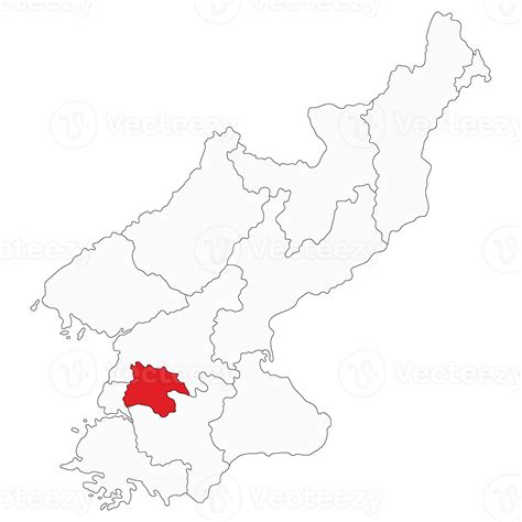 North Korea map with Pyongyang a capital city. Map of North Korea with ...