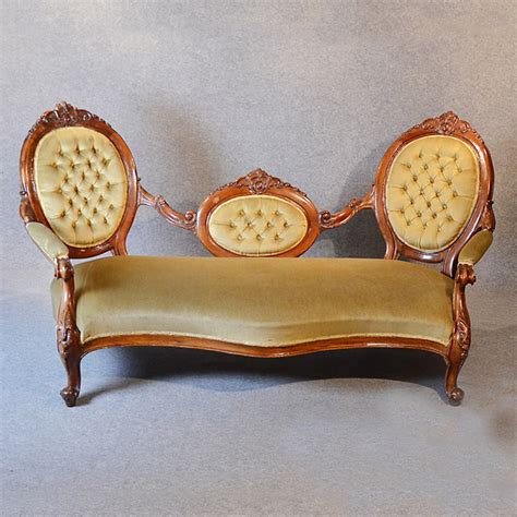 Antique Sofa Spoon Back Double Ended Couch Settee - Antiques Atlas