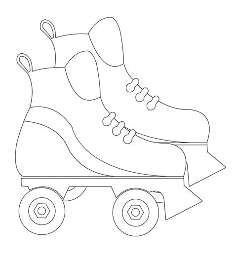 Printable Roller Skates Coloring Page - Free Printable Coloring Pages for Kids