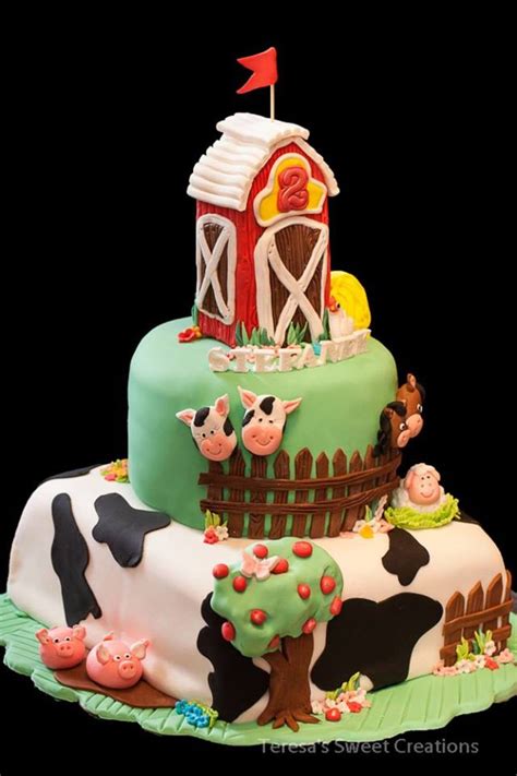 Farm Theme Birthday Cake - CakeCentral.com