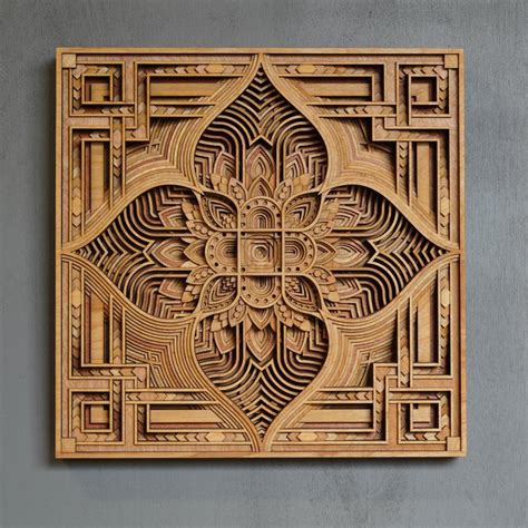 Mesmerizing Laser-Cut Wood Wall Art Feature Layers of Intricate Patterns