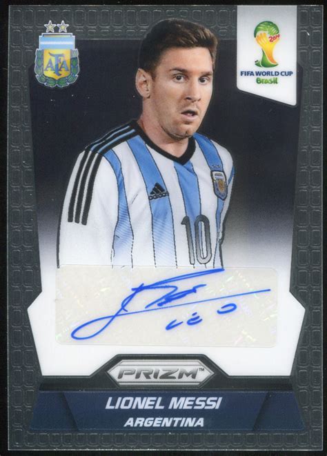 2014 Panini Prizm World Cup Signatures #SLME Lionel Messi Autograph ...