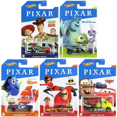 Buy Hot Wheels 2020 Bundle of 5 Disney Pixar Toy Story, Monster's Inc, Finding Nemo, Incredibles ...