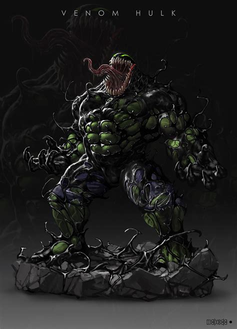 ArtStation - Venomized Hulk Statue Concept Art