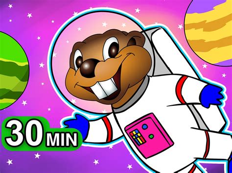 "Beavers in Space" 30 Minute Collection | Nursery Rhymes, 123s, Busy Beavers Kids Animated ...