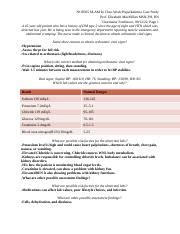 Hyperkalemia Case Study.docx - NUR305 M-AM In Class Work:Hyperkalemia Case Study Prof. Elizabeth ...