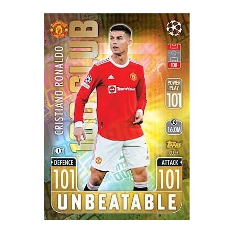 Sale Trading Cards Cristiano Ronaldo 100 Club Topps Champions League Match Attax Extra 2021