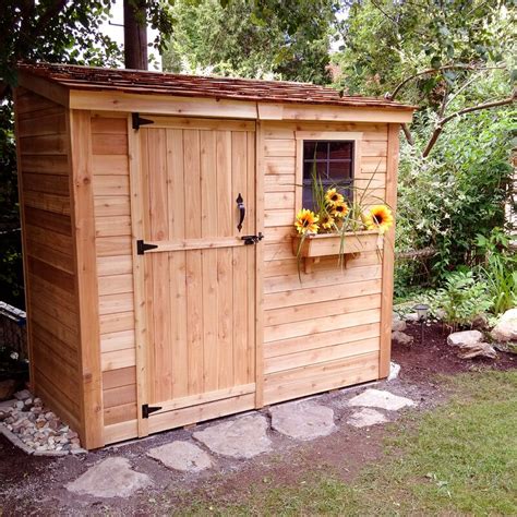 Outdoor Living Today SpaceSaver 8.5 ft. W x 4.5 ft. D Solid Wood Lean-To Storage Shed & Reviews ...