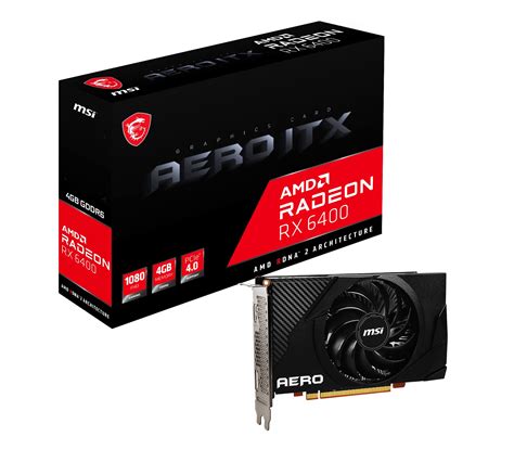 MSI Gaming Radeon RX 6400 64-bit 4GB GDDR6 DP/HDMI PCIe 4 Torx Single ...