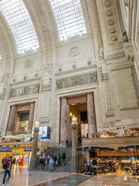 Interior of Milan Train Station, Italy Editorial Stock Photo - Image of ...