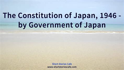 The Constitution of Japan, 1946 by Government of Japan - YouTube