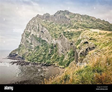 Seongsan Ilchulbong ("Sunrise Peak"), one of the UNESCO nature tourism ...