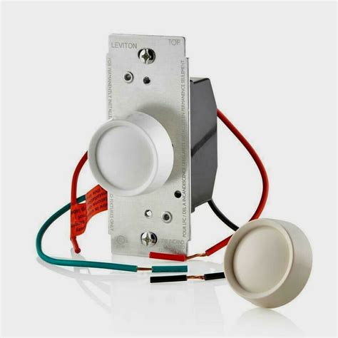 New! LEVITON Universal Single Pole WHITE Rotary DIMMER KNOB 600 Watt ...