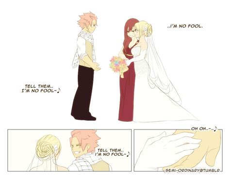 NaLu Wedding and I could actually see Erza walking every girl in Fairy Tail down the aisle on ...