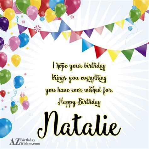 Happy Birthday Natalie