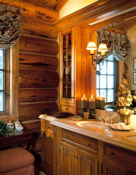 Beautiful Log home bathroom | Log home bathrooms, Log home decorating, Log homes