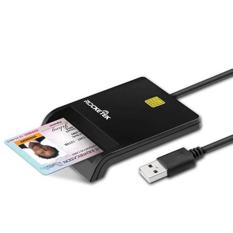 Rocketek CAC Smart Card Reader - DOD Military USB Common Access Card Reader - Compatible with ...