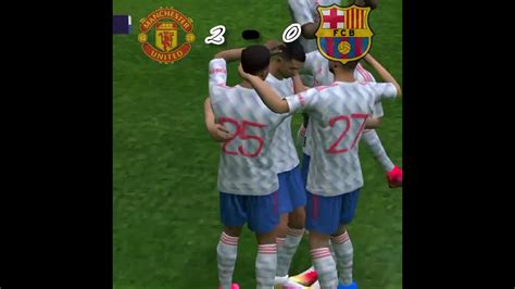 Manchester united vs Barcelona pes match highlights #shorts - Win Big ...