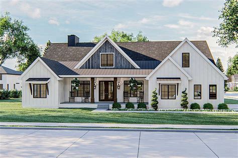 Plan 44220 | Farmhouse Style with 4 Bed, 3 Bath, 2 Car Garage | Modern farmhouse plans, House ...