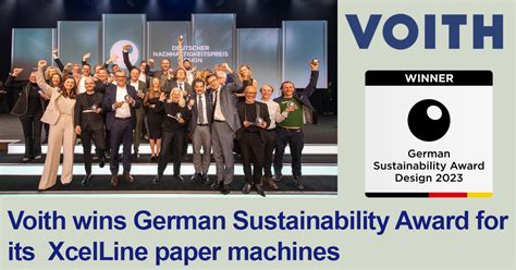 Voith wins German Sustainability Award for its XcelLine paper machines