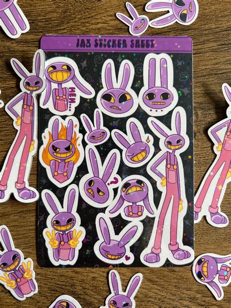 The Amazing Digital Circus Jax Sticker Sheet - Etsy UK