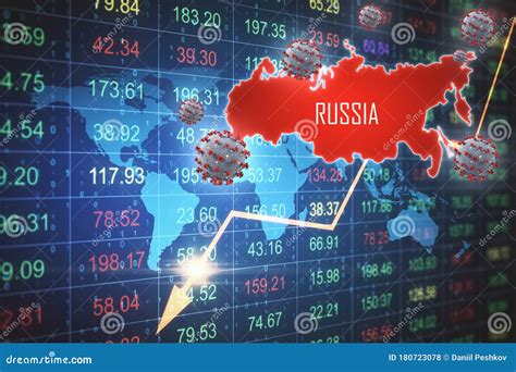 Map Of Russia And Crash Recession Chart Stock Illustr - vrogue.co