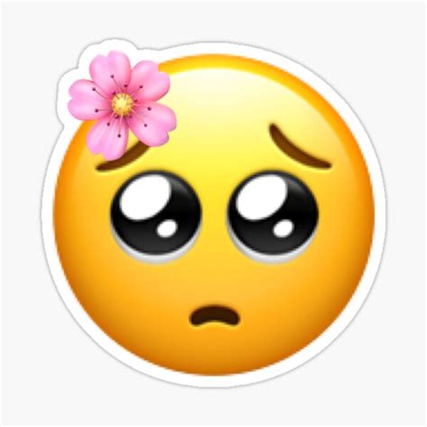 "Pouty Face Emoji Sticker" Sticker for Sale by ComelyCreations | Redbubble