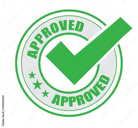 Approved Icon Stock Vector | Adobe Stock